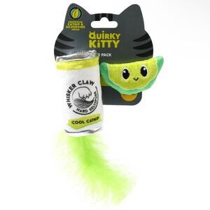 2 sets - Quirky Kitty Whisker Claw Catnip Plush Cat Toys